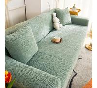 Stretch Sofa Cover Slipcover, Washable Love Seat Couch Covers, Soft Nonslip Sofa Slipcover, Washable Furniture Protector for Living Room,Grass Green,3 Seater