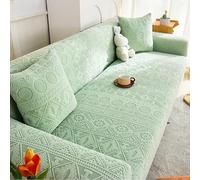 Stretch Sofa Cover Slipcover, Washable Love Seat Couch Covers, Soft Nonslip Sofa Slipcover, Washable Furniture Protector for Living Room,Emerald Green,2 Seater