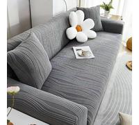 Stretch Sofa Cover, Sofa Cover 1,2,3,4 Seater,Washable Non-slip Solid Color Couch Cover All-Inclusive,General Couch Protector, For Living Room U/L-Shaped Sectional Sofas,Dark Gray,3seat