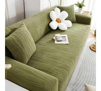 Stretch Sofa Cover, Sofa Cover 1,2,3,4 Seater,Washable Non-slip Solid Color Couch Cover All-Inclusive,General Couch Protector, For Living Room U/L-Shaped Sectional Sofas,Green,2seat
