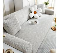 Stretch Sofa Cover, Sofa Cover 1,2,3,4 Seater,Washable Non-slip Solid Color Couch Cover All-Inclusive,General Couch Protector, For Living Room U/L-Shaped Sectional Sofas,Light Gray,2seat