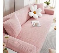 Stretch Sofa Cover, Sofa Cover 1,2,3,4 Seater,Washable Non-slip Solid Color Couch Cover All-Inclusive,General Couch Protector, For Living Room U/L-Shaped Sectional Sofas,Pink,2seat