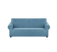 Stretch Sofa Cover, Solid Color Pet-Friendly Elastic Protection for Couch, 2-Piece Set (Orchidea Cowboy) - Furniture Protector for Dogs and Cats