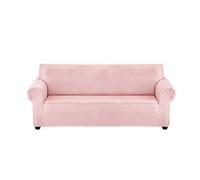 Stretch Sofa Cover Solid Color Pet Protector Elastic Fur Slipcover for 4-Seater Sofas Waterproof Easy to Clean