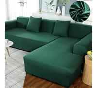Stretch Sofa Cover with Left or Right Chaise, L-Shaped Corner Sofa Slipcover for 1/2/3/4/5 Seaters, Waterproof Pet-Proof Couch Protector, Universal Fit for Living Roomchampagne