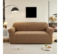 Stretch Sofa Covers - 1-Piece Velvet Slipcovers for 3-Cushion Couch, Pet Friendly Cat Scratch Furniture Protector