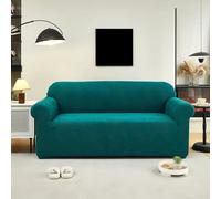 Stretch Sofa Covers - 1-Piece Velvet Slipcovers for 3-Cushion Couch, Pet Friendly Cat Scratch Furniture Protector