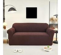 Stretch Sofa Covers - 1-Piece Velvet Slipcovers for 3-Cushion Couch, Pet Friendly Cat Scratch Furniture Protector