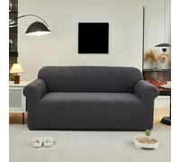 Stretch Sofa Covers - 1-Piece Velvet Slipcovers for 3-Cushion Couch, Pet Friendly Cat Scratch Furniture Protector