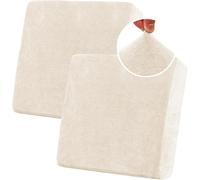 Stretch Sofa Seat Cushion Covers, Chenille Sofa Cushion Slipcovers, High Stretch Couch Covers for Living Room Non Slip Furniture Slipcover with Elastic Bottom (2PC 1-Seater,Off-White)