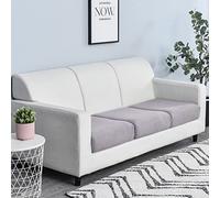 Stretch Sofa Seat Cushion Covers, Washable Sofa Covers Couch Slipcovers Featuring Removable Thick Textured Twill Fabric,Light Grey,2 seater