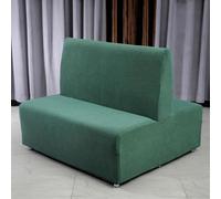 Stretch Sofa Slipcover 2 Seater Couch Protector Armless Futon Cover Matcha Green Stretch Fit Sofa Seat Cover Easy to Clean Furniture Protection