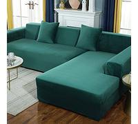 Stretch Sofa Slipcover - Soft & Durable Furniture Protector for Armchairs & Sectional Sofas Perfect for Living Rooms with Kids & Pets - Fits 4-Seater (235-300cm) - Green