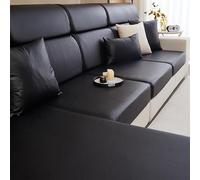 Stretch Sofa Slipcovers Leather Couch Sofa Cushion Waterproof Sofa Seat Covers - RV Chair Loveseat Furniture Protector Individual Cushion Replacement Settee Black SizeXL