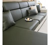 Stretch Sofa Slipcovers Leather Couch Sofa Cushion Waterproof Sofa Seat Covers - RV Chair Loveseat Furniture Protector Individual Cushion Replacement S Olive BackrestLsi