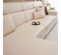 Stretch Sofa Slipcovers Leather Couch Sofa Cushion Waterproof Sofa Seat Covers - RV Chair Loveseat Furniture Protector Individual Cushion Replacement Settee White Sizes(