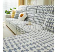 Stretch Sofa Slipcovers Thick Non Slip Plaid - Universal 3 Seater L Shape Corner Chaise Longue, Protective Elastic Seat CushionFurniture Gray Chaiselounge2XL(95-120cm*160