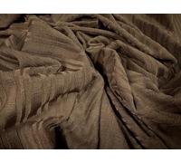 Stretch spandex rib jersey knit fabric, per metre - tramline stripe - chocolate brown