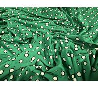 Stretch Spandex Single Jersey Fabric, per metre - Bright Spot Print - Green