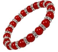 Stretch Spiritual Jewellery for Women - Ladies Natural Red Carnelian Stone Reiki Crystal Gemstone Beaded Stretch Bracelet - Plus Gift Box (Red Carnelian)