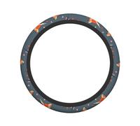 Stretch Steering Wheel Cover Colored Funny Bird Printed Fabric Steering Wheel Cover Steering Wheel Protective Cover Auto Parts Car Interior