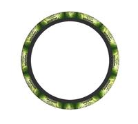 Stretch Steering Wheel Cover Pumpkin Spooky Castle Printed Fabric Steering Wheel Cover Steering Wheel Protective Cover Auto Parts For Most Cars