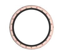 Stretch Steering Wheel Cover Summer Pink Flowers Printed Fabric Steering Wheel Cover Steering Wheel Protective Cover Auto Parts For Most Cars