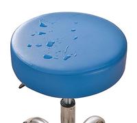 Stretch Stool Covers Round 2/4/6 Pack Waterproof PU Leather Bar Stool Slipcovers Round Bar Stool Seat Cover With Elastic Bands Durable Round Chair Cover For 12-15 Inch Round Chair ( Color : Dark blue