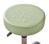 Stretch Stool Covers Round 2/4/6 Pack Waterproof PU Leather Bar Stool Slipcovers Round Bar Stool Seat Cover With Elastic Bands Durable Round Chair Cover For 12-15 Inch Round Chair ( Color : Light gree