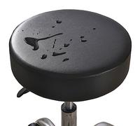 Stretch Stool Covers Round 2/4/6 Pack Waterproof PU Leather Bar Stool Slipcovers Round Bar Stool Seat Cover With Elastic Bands Durable Round Chair Cover For 12-15 Inch Round Chair ( Color : Nero , Siz