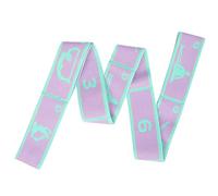 Stretch Strap - Nylon Rubber 8-Section | Eight-Square Asana Elastic Resistance Band | Loopss Flexibility Belt for Kids Yoga Exercise Dance Pilates Gymnastics Training Home Fitness Adults Children