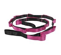 Stretch Strap Yoga Elastic Band, Nylon Stretch Belt for Home Workout, Durable Flexibility Trainer with Neoprene Grip for Pilates Injury Recovery and Range of Motion (Rose Red)