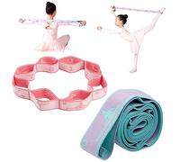 Stretch Straps with Loops for Exercise, 2 Pcs Yoga Stretch Straps for Kids, Elastic Stretching Bands Hamstring Stretcher Adjustable Leg Stretching Resistance Band for Dance, Gymnastics, Pilates