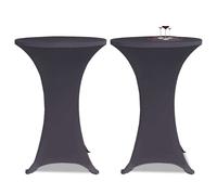 vidaXL Stretch Table Cover 2 pcs 70 cm Anthracite