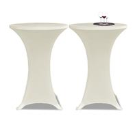 2 pcs Stretch Tablecloth Dining Kitchen Table Cover Protector 70 cm Anthracite