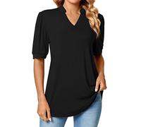 Stretch Tops for Women formal Blouses Teachers Thank You Gifts Ski Snow Womens Summer Puff Short Sleeve Tops Dressy Casual V Neck T Shirts Cute Blouse for Work Sale Clearance Items Under 5 Pounds