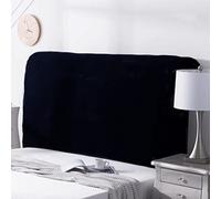 Stretch Universal Bed Head Cover/Bed Headboard Slipcover for Upholstered/Leather/Wood Headboards, All inclusive King Size Double Single Queen Head Board Covers Protector Decoration(90-110cm,Black)