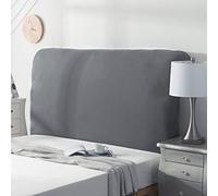 Stretch Universal Bed Head Cover/Bed Headboard Slipcover for Upholstered/Leather/Wood Headboards, All inclusive King Size Double Single Queen Head Board Covers Protector Decoration(210-240cm,Gray1)