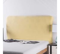 Stretch Universal Bed Head Cover/Bed Headboard Slipcover for Upholstered/Leather/Wood Headboards, All inclusive King Size Double Single Queen Head Board Covers Protector Decoration(90-110cm,Yellow)
