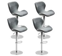 Stretch Velvet Bar Stool Covers Set Stylish Swivel Counter Height Chair Covers for Short Back Dining Room & Bar Stools Easy Fit Durable Protection Elegant Home Décor