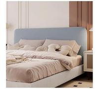 Stretch Velvet Bed Headboard Cover for Queen King Full Size Micro Fleece Headboard Slipcover Dustproof Protector Cover for Bedroom(Mist blue,120x80cm/47x31.5in)