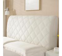 Stretch Velvet Bed Headboard Cover - Protective Slipcover for Double Bed - Soft and Stylish Stretch Fabric Headboard Protection - Easy to Install