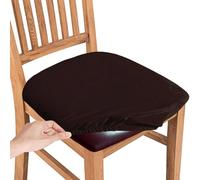 Stretch Velvet Chair Covers Soft & Removable Non-Slip Washable Seat Protectors for Dining Room Bar & Coffee Chairs - Set of 6 Elegant Furniture Slipcovers