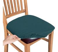 Stretch Velvet Chair Covers Soft & Removable Non-Slip Washable Seat Protectors for Dining Room & Bar Green Set of 6 - Perfect for Home Décor Upgrade