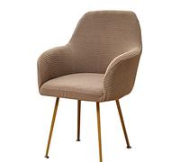 Stretch Velvet Chair Slipcover Set for Curved Dining & Office Chairs - 1/2/4/6 Pack Protective Covers with Armrests Easy Installation Stylish &for Living Room & Bar Stools