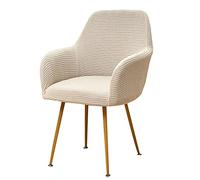 Stretch Velvet Chair Slipcover Set for Curved Kitchen Dining Chairs - 1/2/4/6 Pack Armrest & Back Covers Easy-to-Install Protector for Office Bar Stools & Living Room