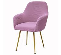 Stretch Velvet Chair Slipcover Set for Curved Kitchen & Dining Chairs - 1/2/4/6 Pack Armrest & Back Height Covers Easy to Install Protects Office & Bar Stools Elegant Living Room Decor