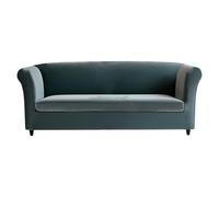 Stretch Velvet Chesterfield Sofa Cover Non slip 2 Seat Slipcover & Cush Protector Slate Blue Fur Protector for Love Seat & Couch