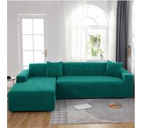 Stretch Velvet Corner Sofa Covers - Waterproof L-Shaped Fitted Protector for 1/2/3/4 Seater Recliners - Durable Furniture Cover for Garden & Home, B-235-300cm