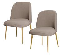 Stretch Velvet Dining Chair Cover Slipcover for Curved Back Mid Century Modern Accent Chairs Set of 2 Gray Perfect K and Living Room (Khaki a 2PCS)